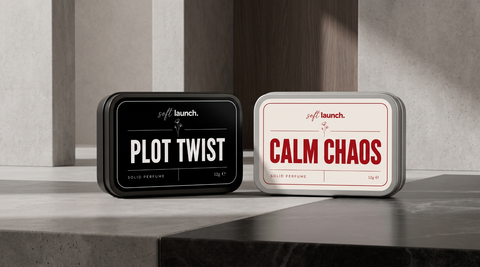 Solid perfume tin